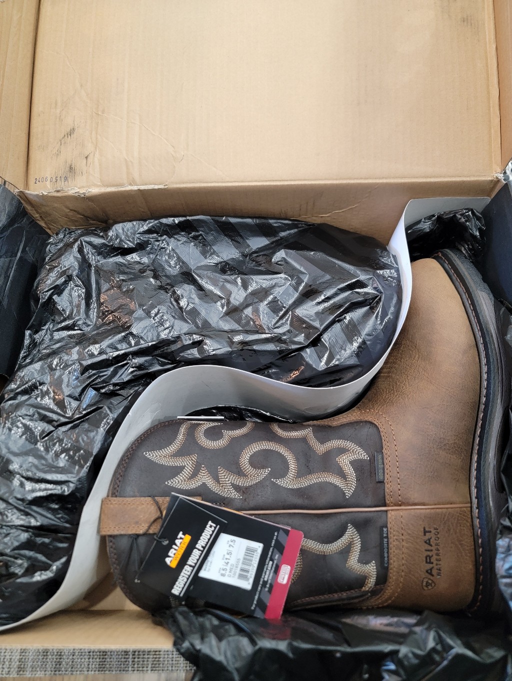 Ariat Workhog H2o 400g Composite Toe Waterproof Work Boots 8.5d